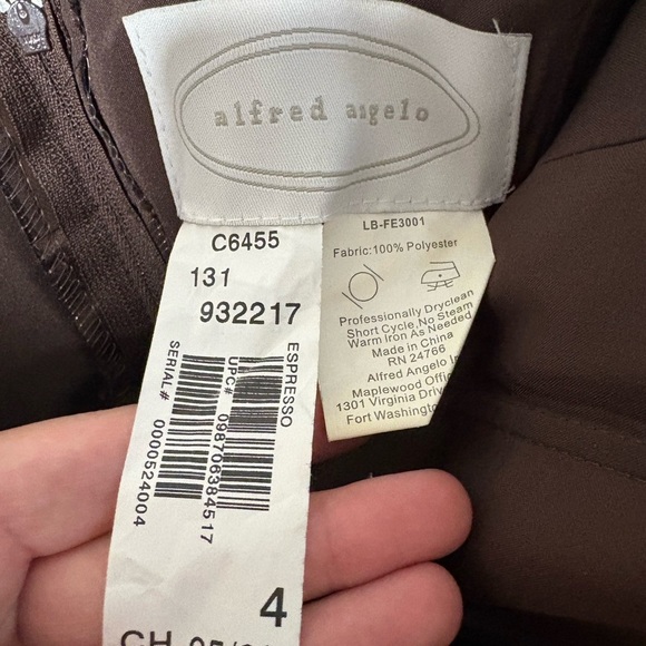 Alfred Angelo Y2K Chocolate Brown Formal Strapless High-low Event Dress Size 4 - Picture 8 of 8